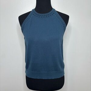 Ann Taylor Factory Knit Sweater Tank - Blue‎ - Size L